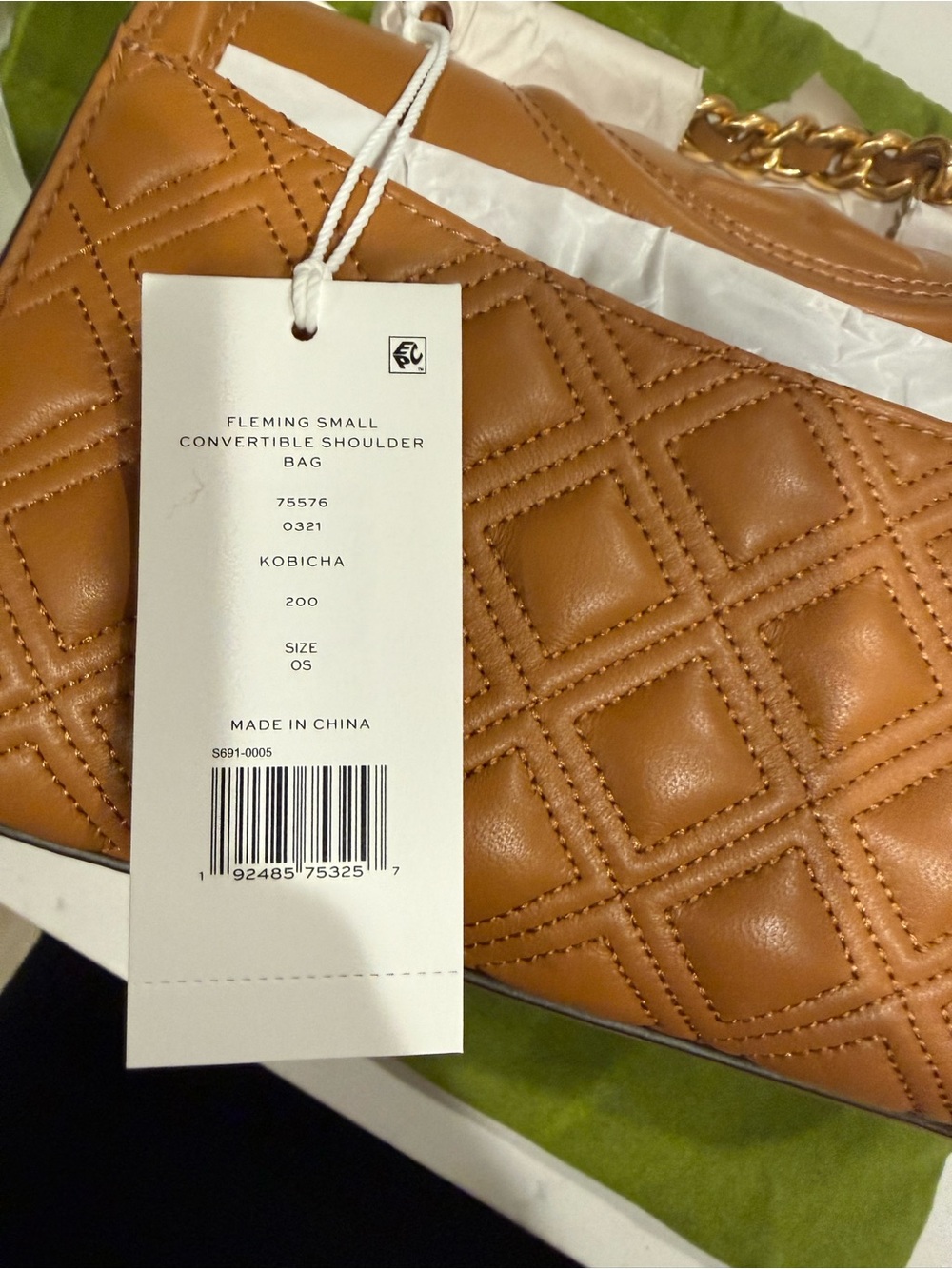 Tory Burch Brown Fleming Leather Shoulder Bag - Picture 3 of 3